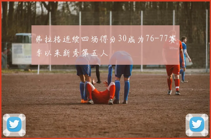 弗拉格连续四场得分30成为76-77赛季以来新秀第五人